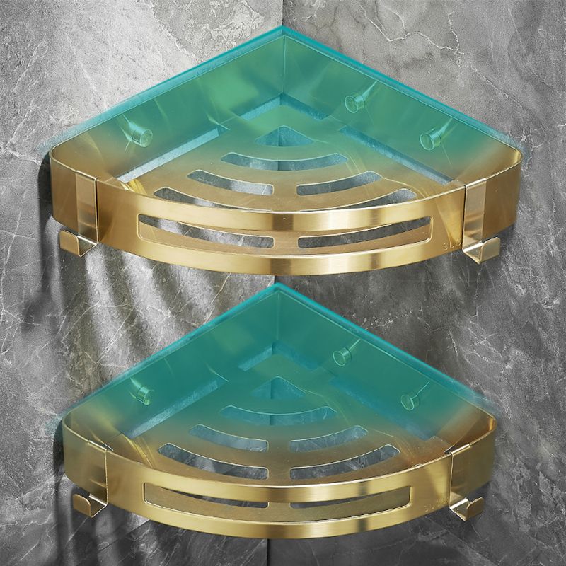 Lisslune | Modern Gold/Silver 3-piece Bathroom Accessory Set, Bath Shelf