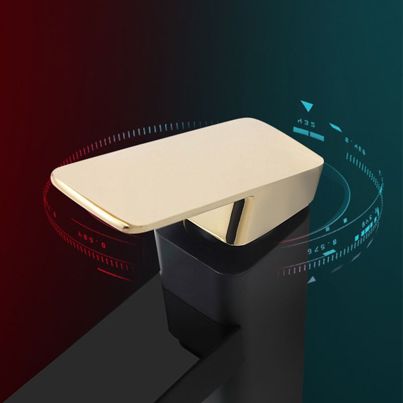 Lisslune | Contemporary Sink Faucet Digital Display Monochrome Low Arc Sink Bathroom Sink