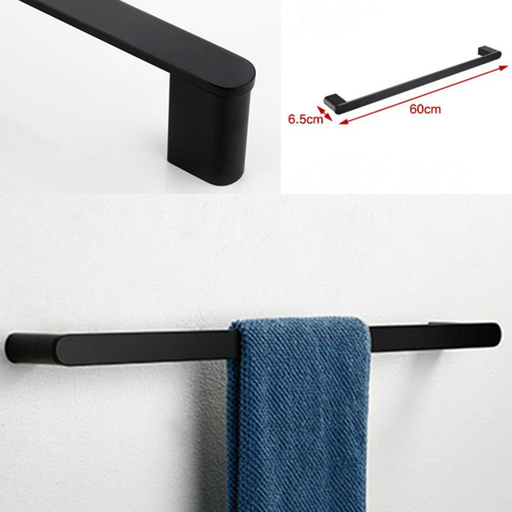 Lisslune | Contemporary bathroom accessory single piece or in set made of black metal