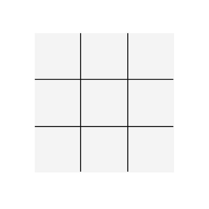 Lisslune | Modern Square Grid Single Plate Plastic Peel & Stick Field Tile