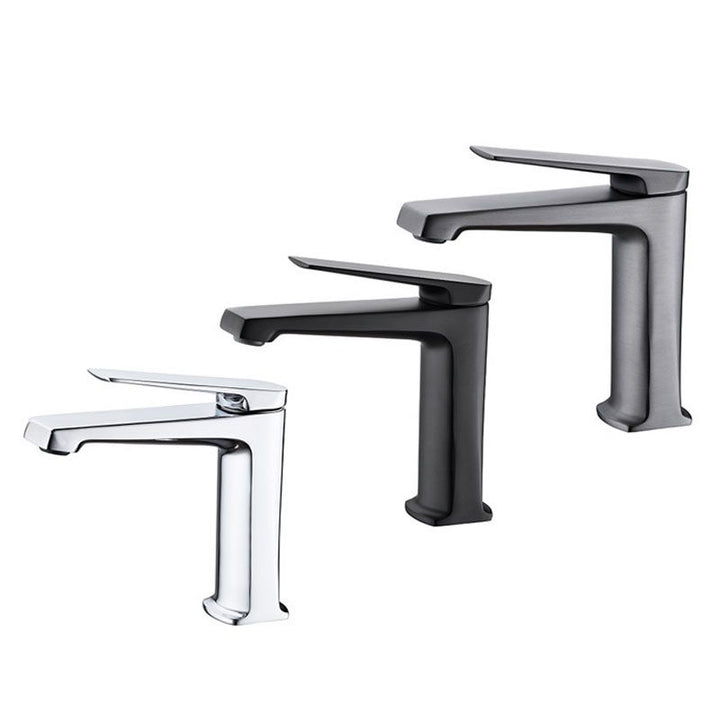 Lisslune | Modern Basin Mixer Lever Handle Copper Low Arc Basin Mixer