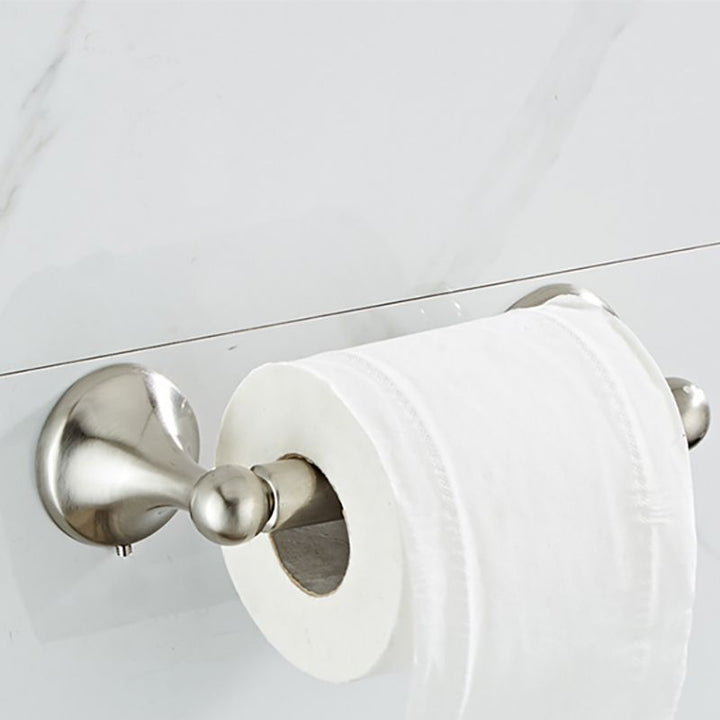 Lisslune | Metal Bathroom Set Traditional Style Nickel Bathroom Accessories Set