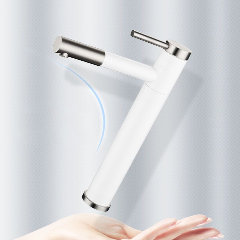 Lisslune | Modern Vessel Sink Faucet Stainless Steel Single Handle Low Arc Pull Down Vessel Faucet