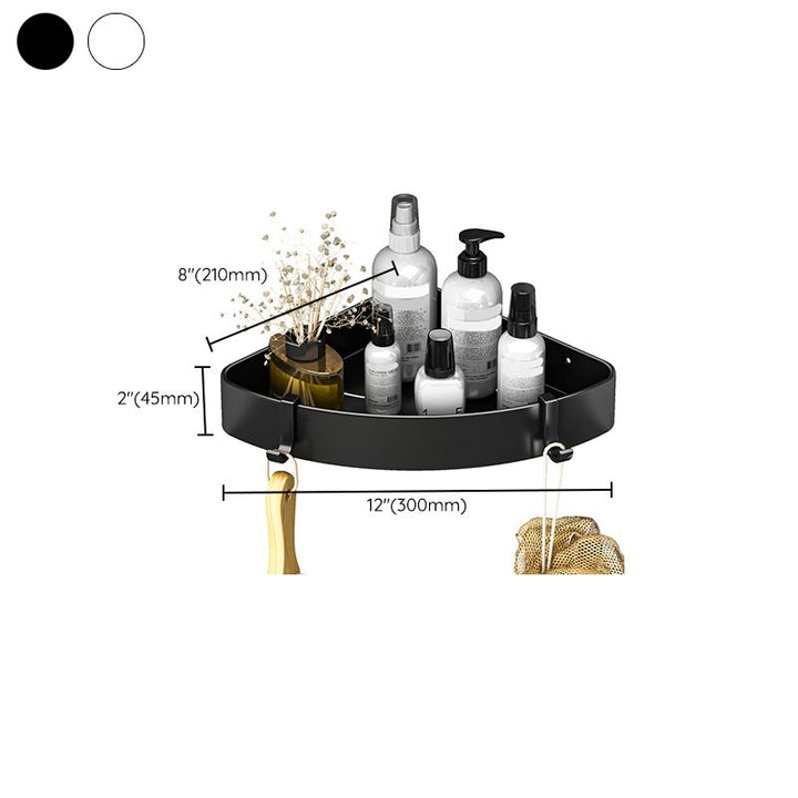 Lisslune | Modern Black-White Metal Bath Hardware Set Bath Rack Bathroom Hardware Set