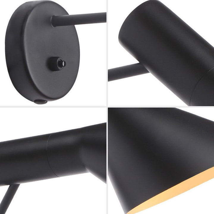 Lisslune | Industrial Wall Sconce Conical Wall Lamp with Aluminum Shade