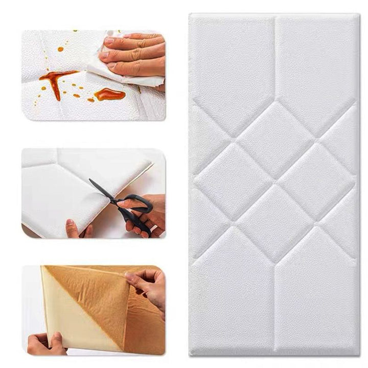 Lisslune | 3D Embossed Foam Wall Panel Living Room Waterproof Wall Panel