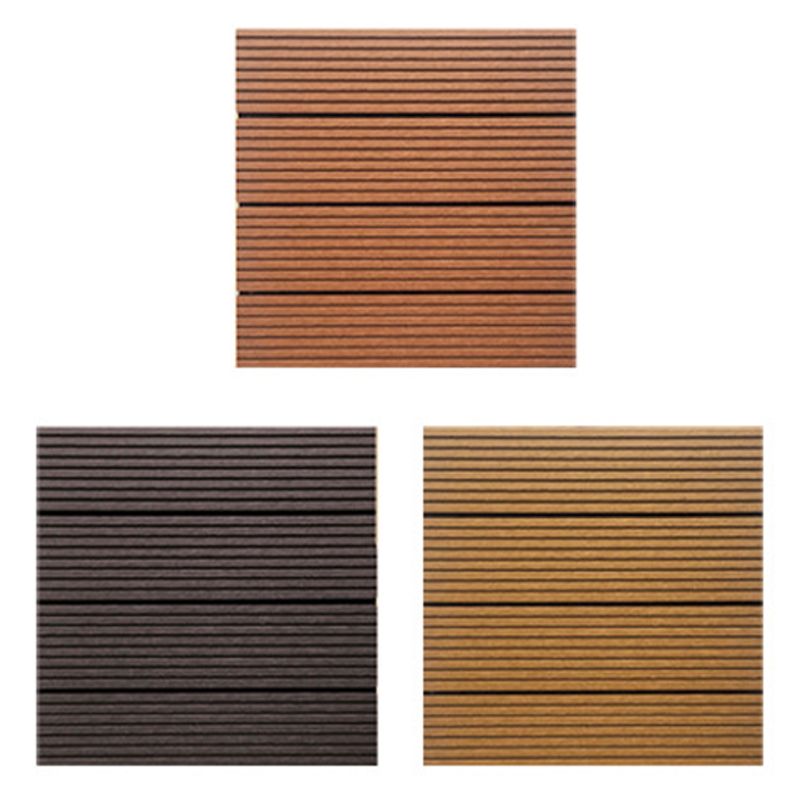 Lisslune | Contemporary Engineered Floor Tile Wire-Brushed Click-Lock Wood Floor for Patio Garden