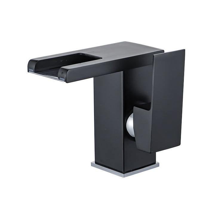 Lisslune | Waterfall Basin Mixer Tap Square Lever Handle with LED Three-Color Light