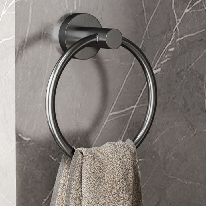Lisslune | Modern gray bathroom accessory set bathroom shelf bath hardware set