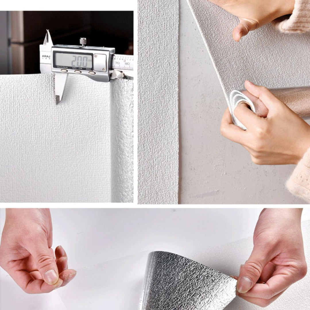 Lisslune | Modern Pearl Wainscoting Flax Wall Access Panel Self-Adhesive Wall Panels