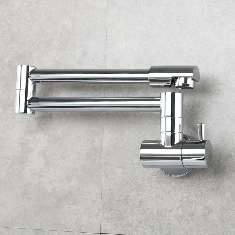 Lisslune | Modern Pull-down Faucet Single Handle Wall Mounted Pot Filler Low Profile 1-Hole Filler