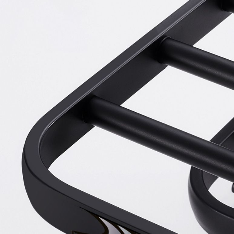 Lisslune | Modern Aluminum Bathroom Accessory Set Matte Black Bathroom Shelf/Towel Holder/Paper Holder
