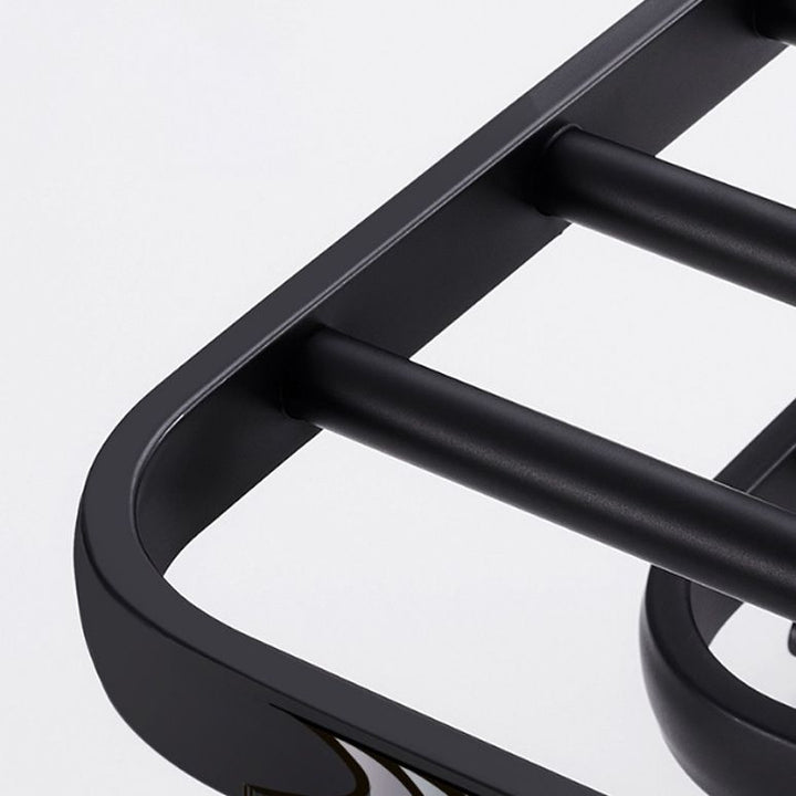 Lisslune | Modern Aluminum Bathroom Accessory Set Matte Black Bathroom Shelf/Towel Holder/Paper Holder