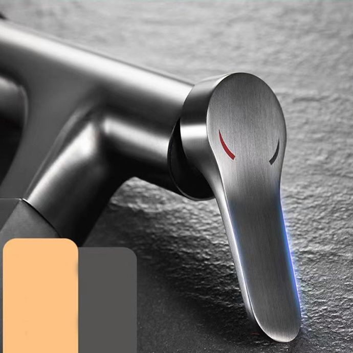 Lisslune | Basic Sink Faucet Brass Faucet Silver Centerset Sink Faucet