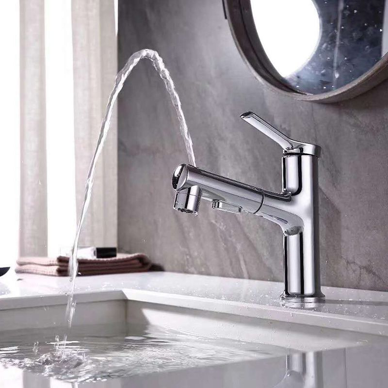 Lisslune | Contemporary Sink Faucet Plian Low Arc Center-Set Bathroom Faucet
