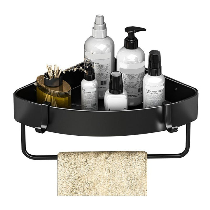 Lisslune | Modern Black-White Metal Bath Hardware Set Bath Rack Bathroom Hardware Set