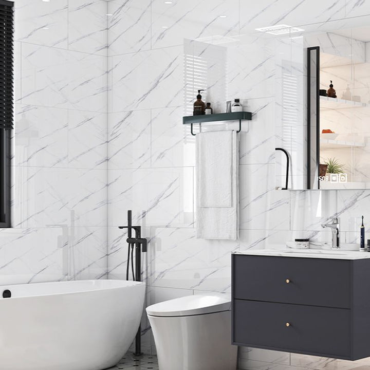 Lisslune | 10-Pack 12" x 23" PVC rectangular Peel & Stick subway tile kitchen and bathroom
