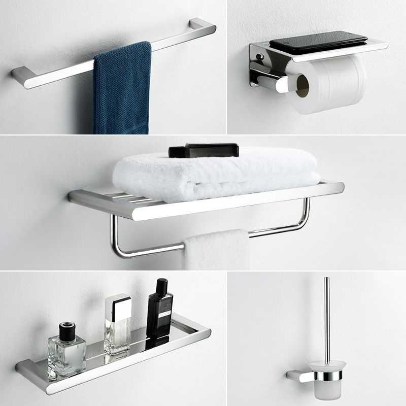 Lisslune | Contemporary bathroom accessories single item or in set in silver