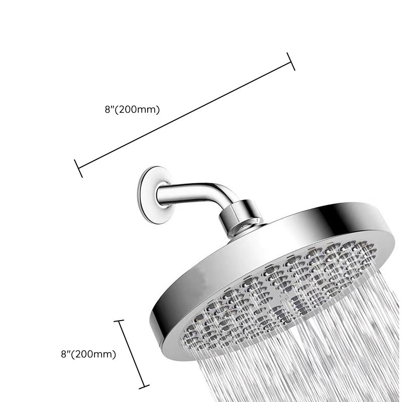 Lisslune | Contemporary Shower Combination Fixed Shower Head Stainless Steel Wall Mounted Round Shower Head