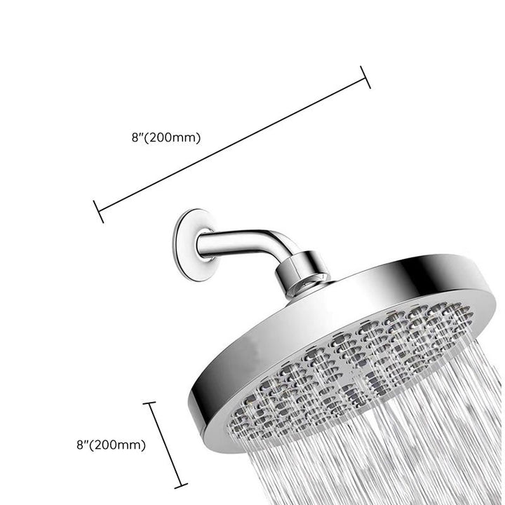 Lisslune | Contemporary Shower Combination Fixed Shower Head Stainless Steel Wall Mounted Round Shower Head
