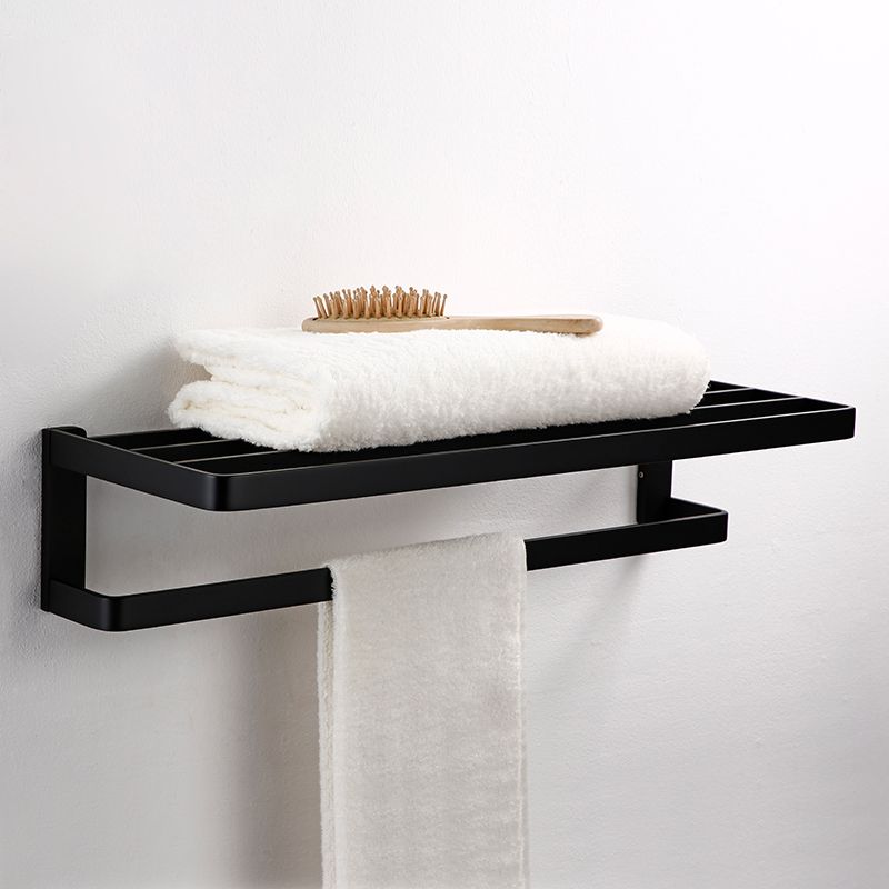 Lisslune | Black Bathroom Accessories Hardware Set with Towel Bar and Bathroom Shelf