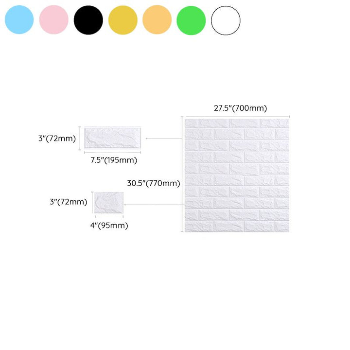 Lisslune | 3D Synthetic-Brick Wall Panel Peel and Press Foam Living Room Waterproof Wall Ceiling