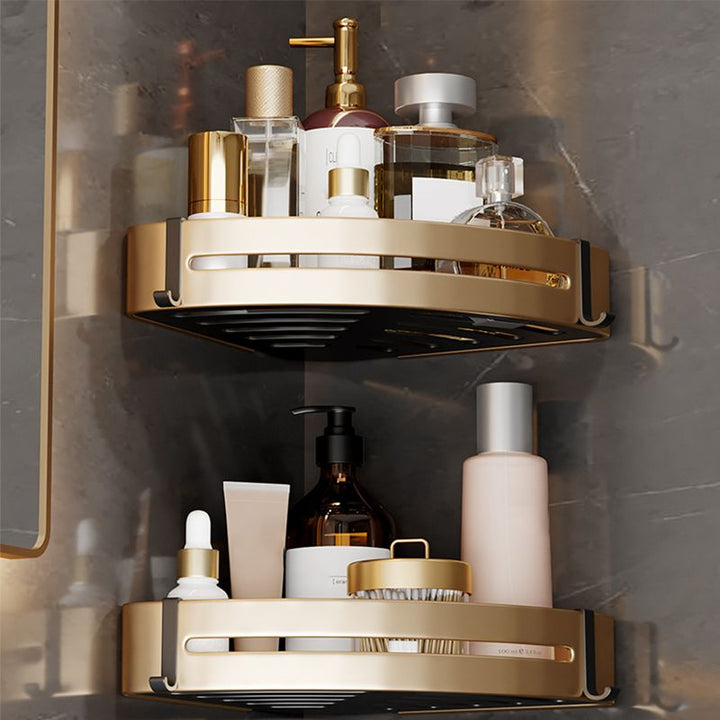 Lisslune | Modern Gold Bathroom Accessories Set Bathroom Shelf Bathroom Accessories Set