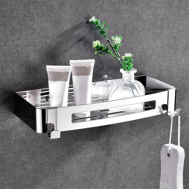 Lisslune | Modern Bathroom Hardware Set Silver Bath Shelf Bath Hardware Set