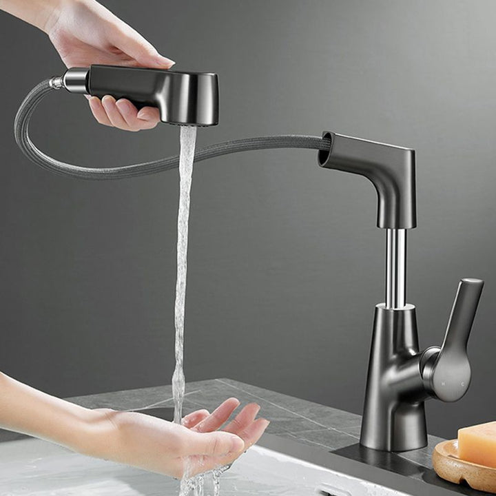 Lisslune | Modern 1-Lever Basin Faucet Round Basin Faucet Brass