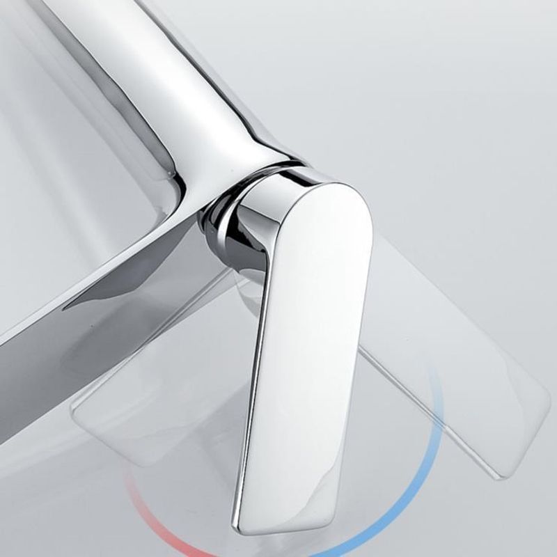 Lisslune | Glam Vessel Sink Faucet Brass Lever Handles with Water Hose Sink Fixture