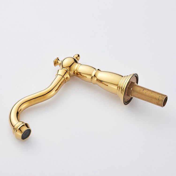 Lisslune | European Style Widespread Basin Mixer Brass 2 Handle Bathroom Vessel Mixer with Hoses