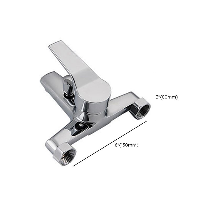 Lisslune | Modern Silver Bathtub Spout Single-Hole and Two-Hole Installation Faucet