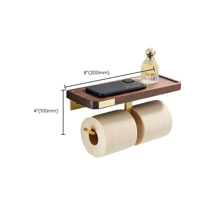 Lisslune | Wood and Aluminum Bath Hardware Set Golden Bathroom Accessories Set