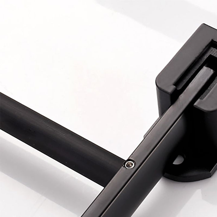 Lisslune | Modern Classic Bathroom Hardware Set Matte Black Bathrobe/Towel Rack & Bathroom Shelf