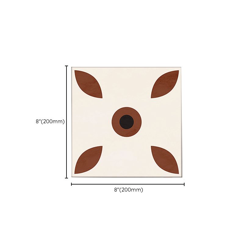 Lisslune | Indoor Vinyl Flooring Floral Pattern Peel and Stick Waterproof Square Vinyl Floor