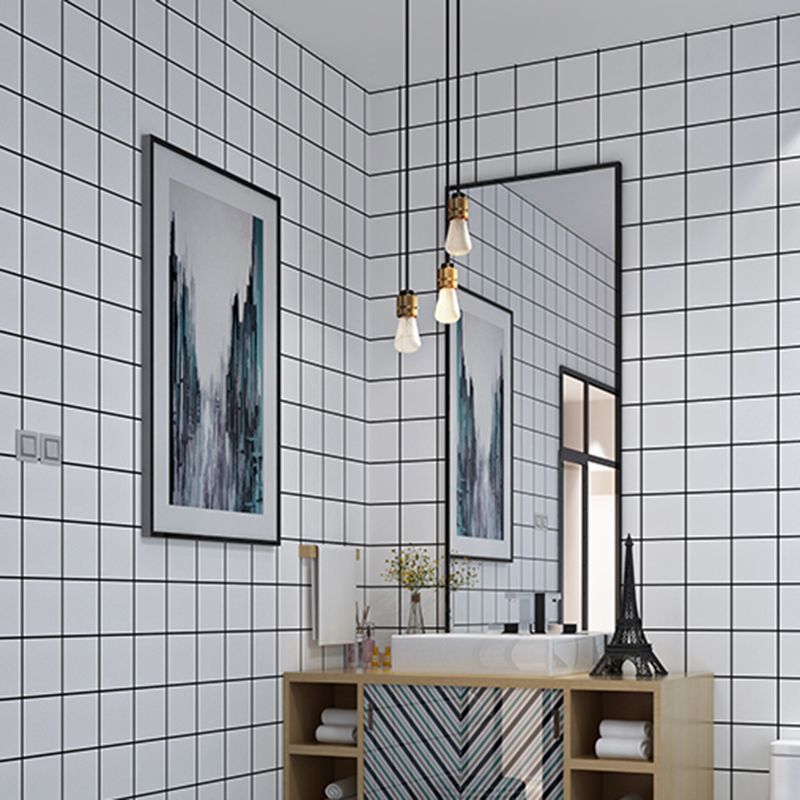 Lisslune | Contemporary Wallpaper Single Panel Bathroom Wallpaper with Rectangular Shape