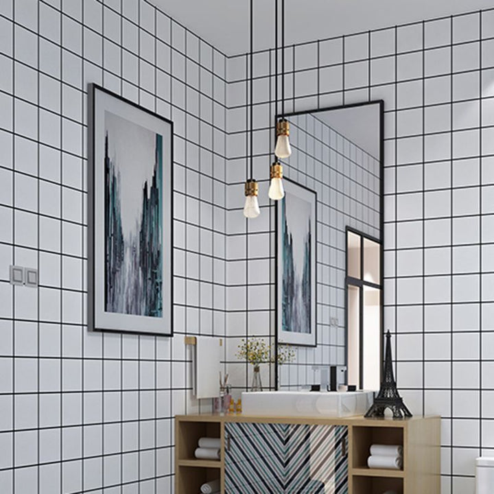 Lisslune | Contemporary Wallpaper Single Panel Bathroom Wallpaper with Rectangular Shape