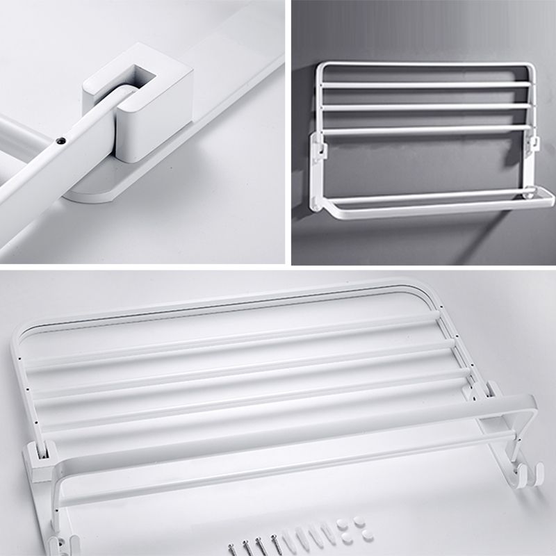 Lisslune | White Bathroom Accessories Hardware Set Modern Bathroom Accessories Set, Towel Rack