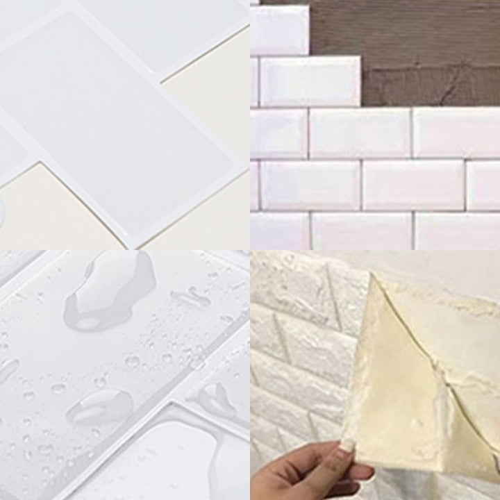 Lisslune | Subway Tile Wallpaper Plastic Waterproof Removable & Stick Subway Tile