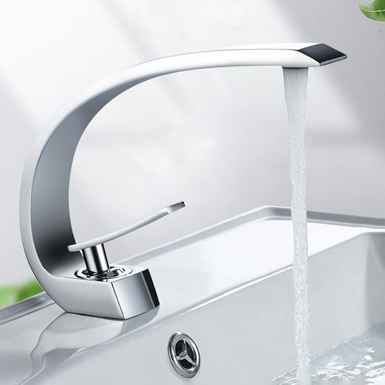 Lisslune | Waterfall Spout Widespread Sink Faucet Modern Lever Handles Sink Faucet