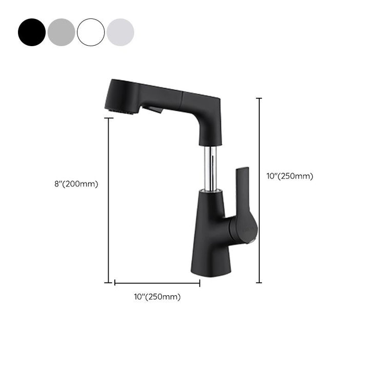 Lisslune | Swivel Spout Basin Tap Brass Bathroom Low Arc Lift Tap