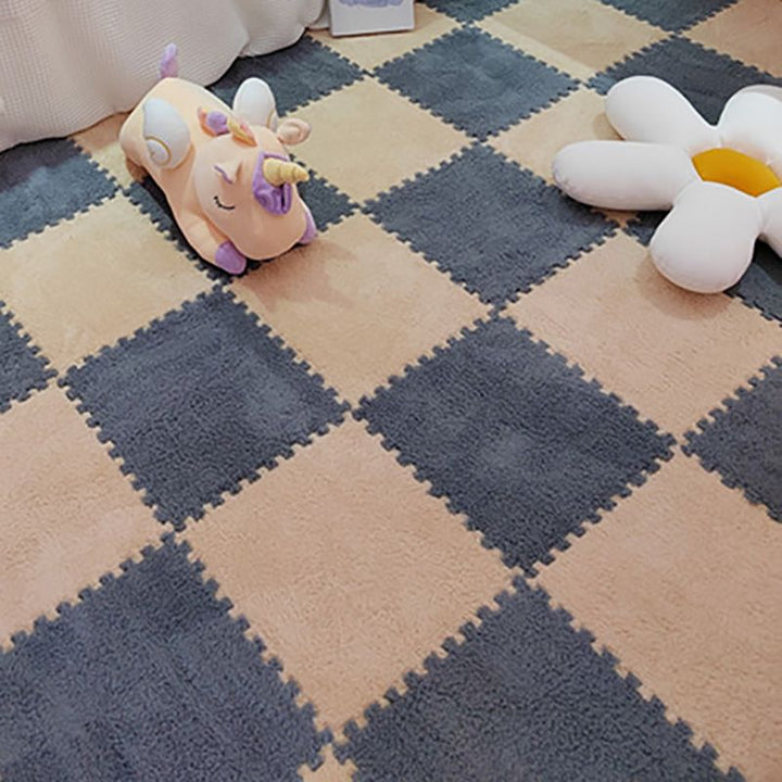 Lisslune | Modern Tiles and Carpet Plush Cut Composite Non-Slip Carpet Tiles