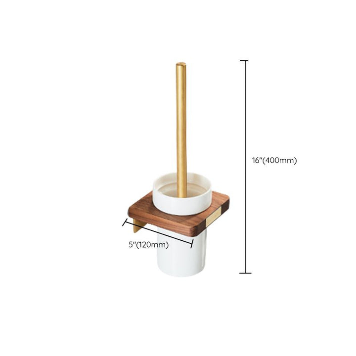 Lisslune | Wood and Aluminum Bath Hardware Set Golden Bathroom Accessories Set