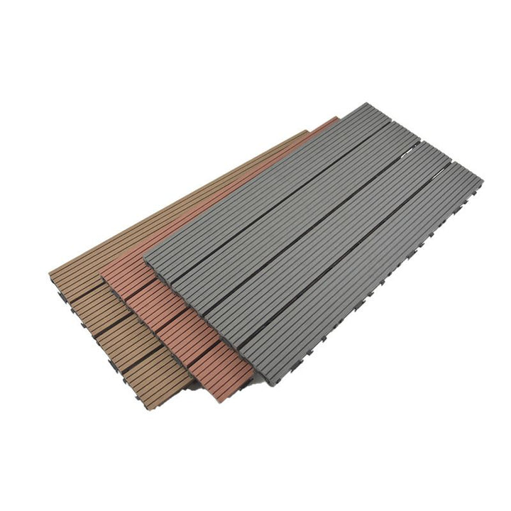 Lisslune | Wire brushed wooden floor tiles Click-Lock engineered wood for patio garden