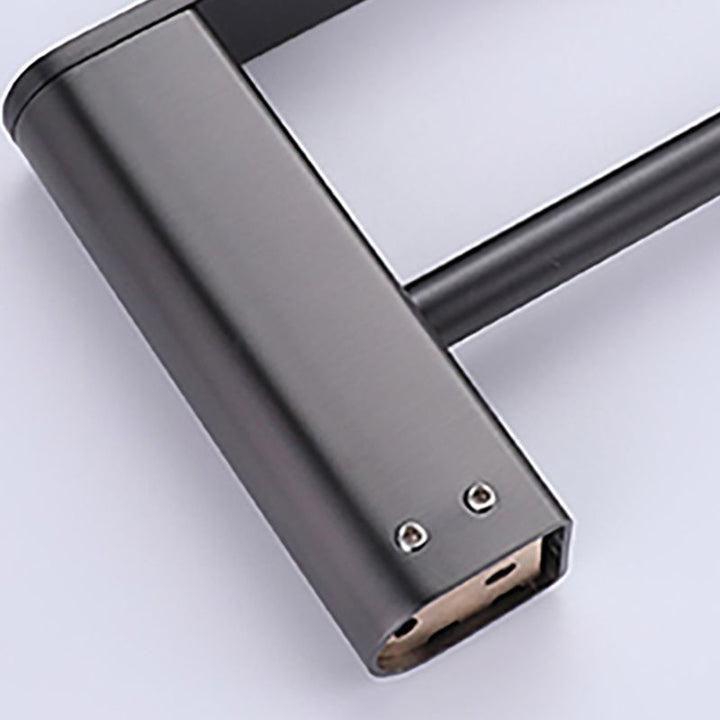 Lisslune | Dark Gray Modern Bathroom Accessory Set Stainless Steel Bathroom Accessory Set