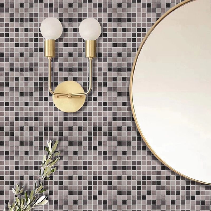 Lisslune | Peel & Stick Mosaic Tile Square Plastic Waterproof Peel and Stick Tiles for the Kitchen