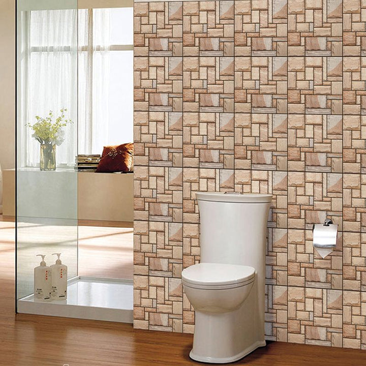 Lisslune | Tile Peel & Stick Rectangle Waterproof Plastic Peel & Stick Subway Tiles for Shower 2-Pack