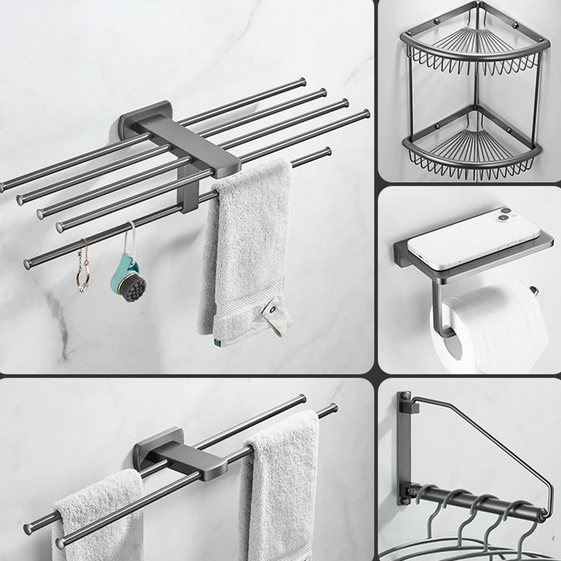 Lisslune | Modern Silver Bathroom Accessories As Individual Piece Or In Set With Towel Bar