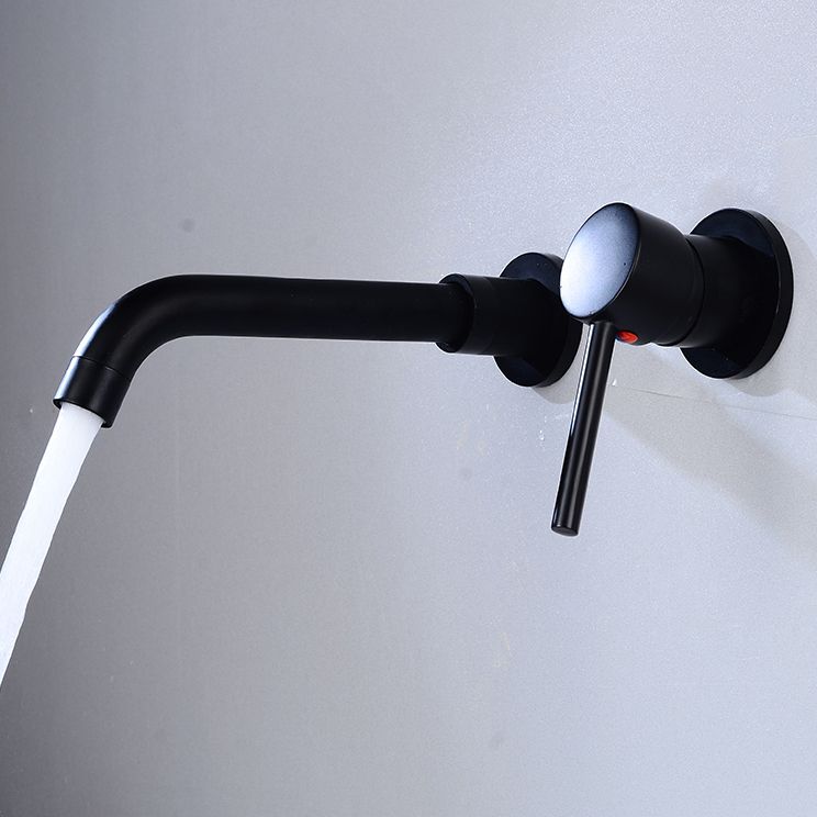 Lisslune | Lever Handles Wall Mounted Bathroom Faucet High Arc Basin Faucet