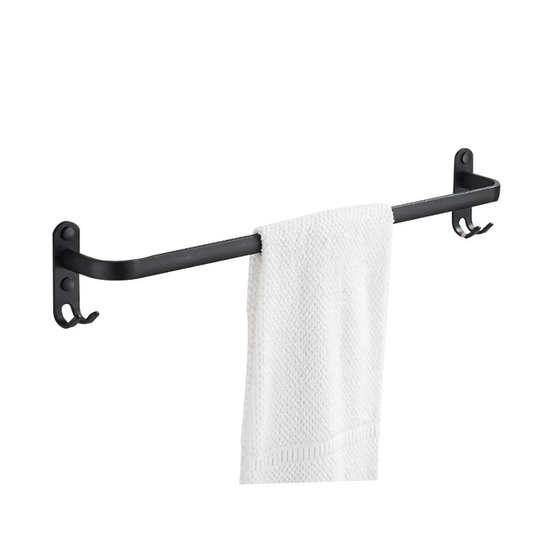 Lisslune | Modern black aluminum bathroom furniture set towel bar bathroom fittings